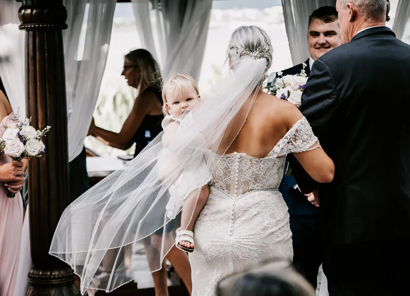 flower girl with bride