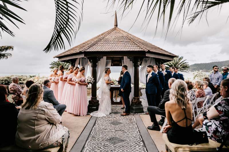 wedding ceremony villa botanica