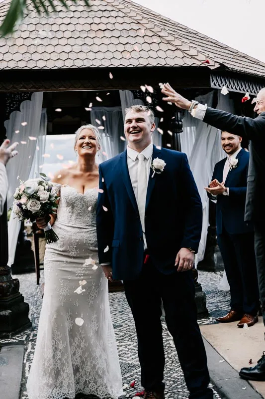 husband and wife flower petals