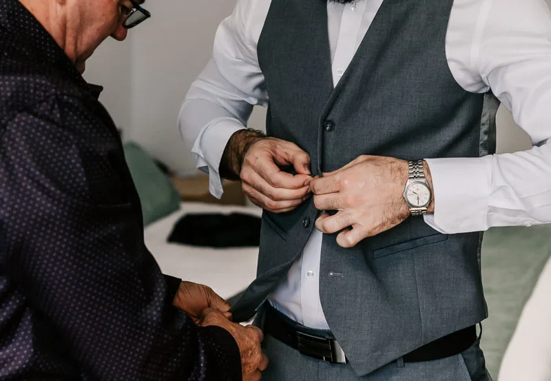 groom getting ready
