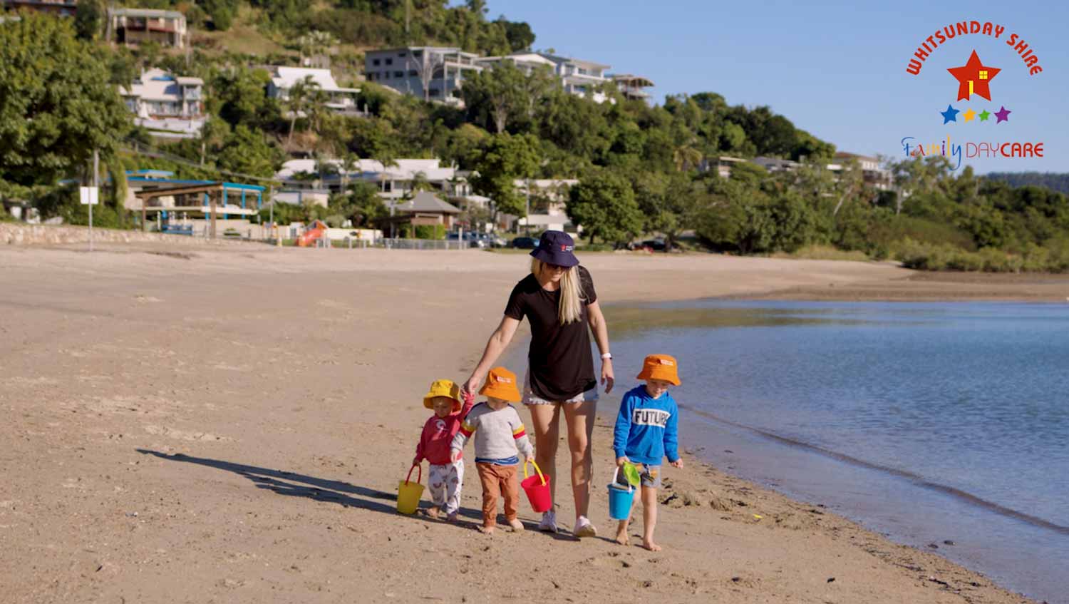 Kids playing at beach