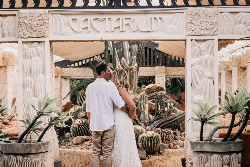 bride and groom cactarium