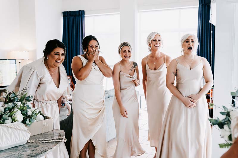 bridesmaids reaction to dress