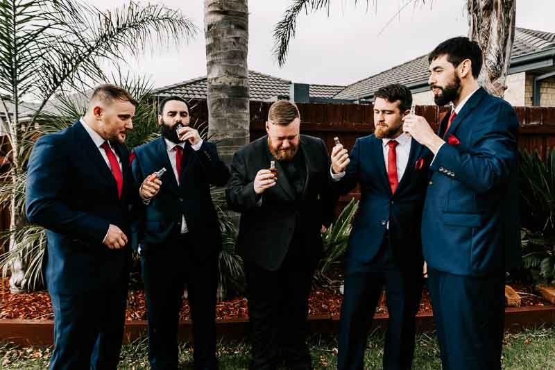 groom and groomsmen shots
