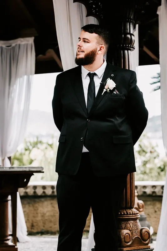 groom looking away