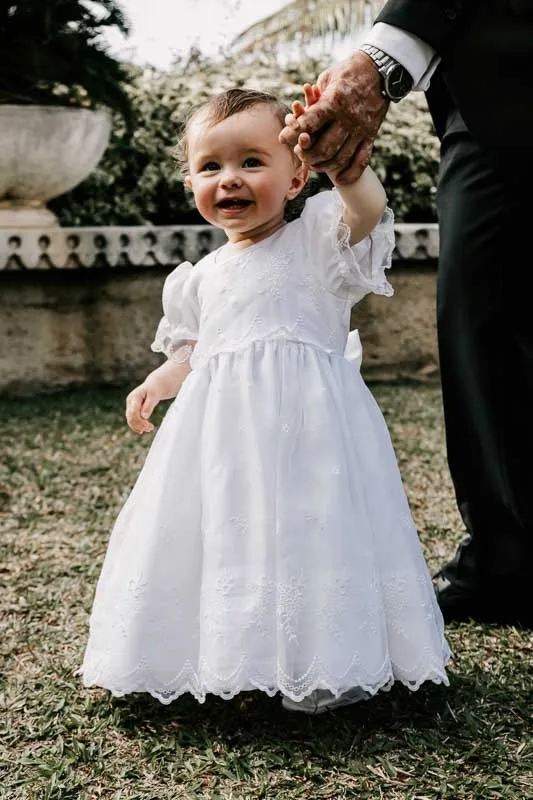 child smiles at camera