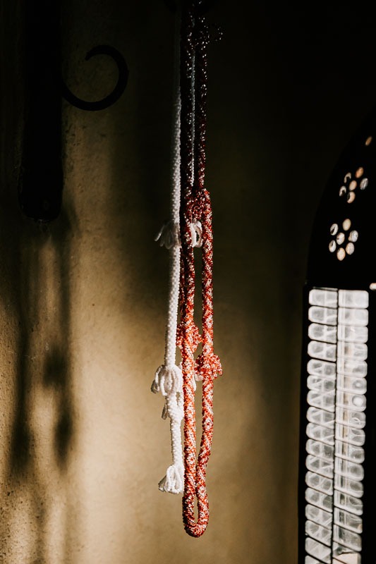 string of beads hanging