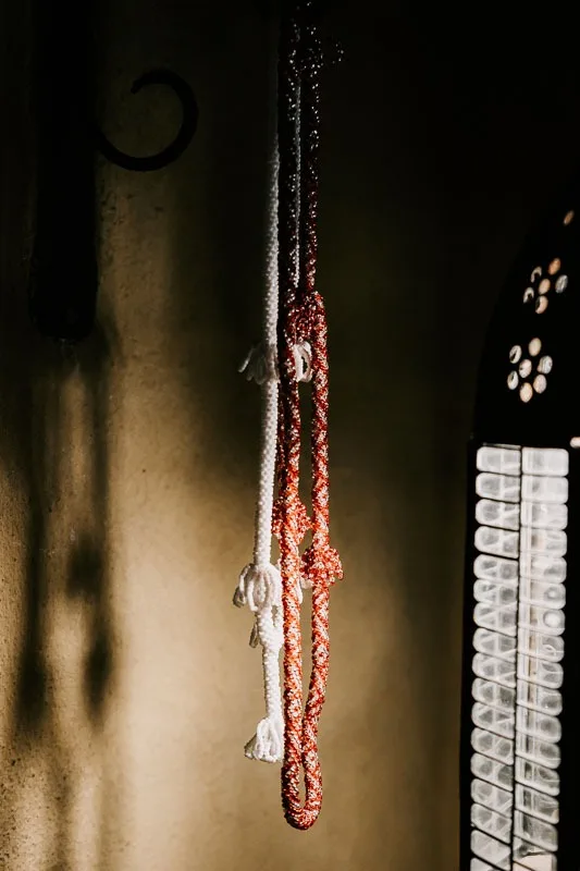 string of beads hanging