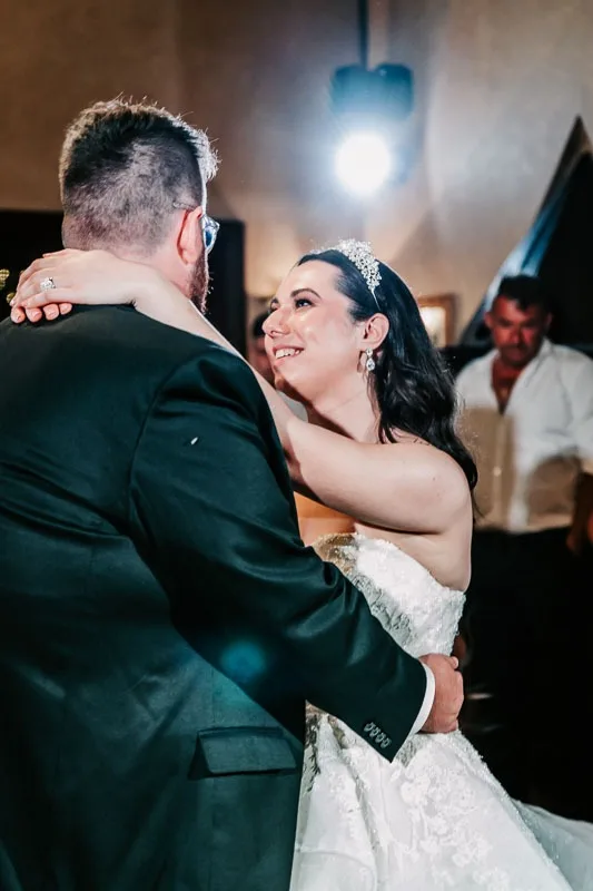 bride and groom first dance