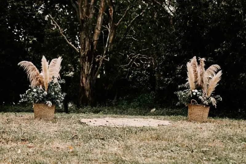 Ceremony arbor flowers