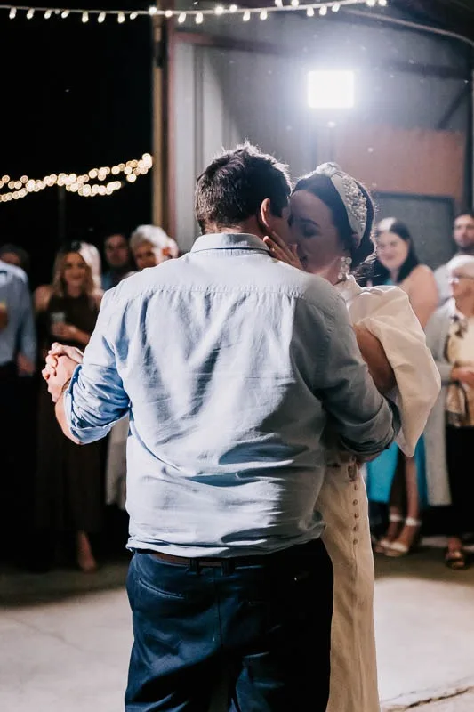 Bride & Groom kiss during first dance