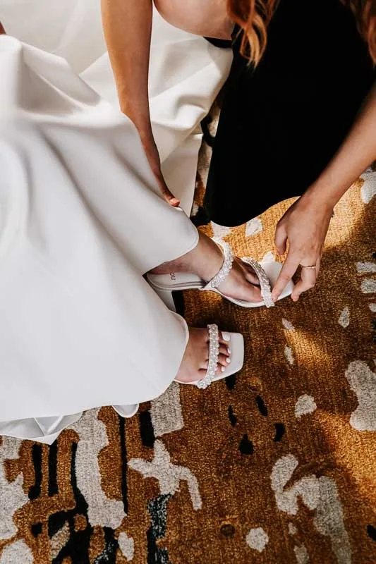 Brides feet and shoes