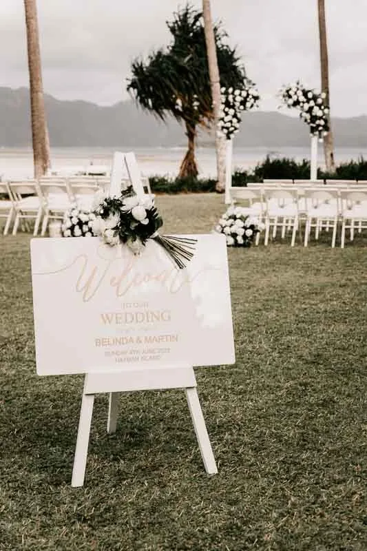 Welcome to ceremony sign