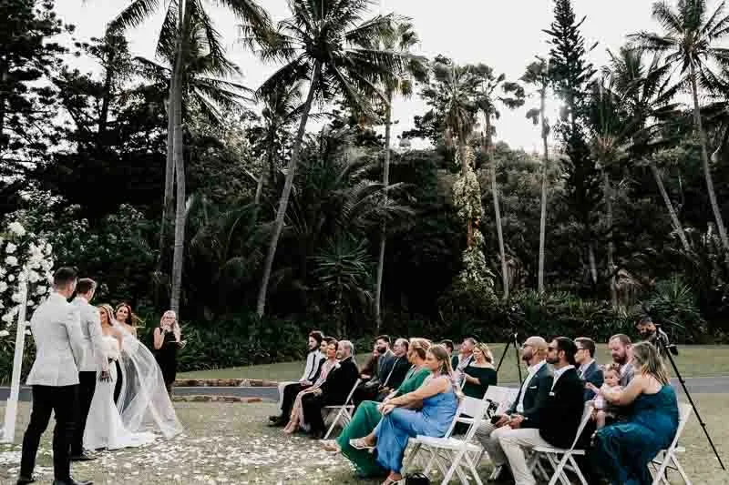Ceremony area with guests