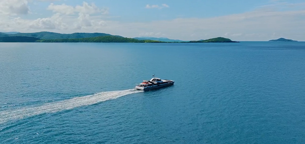 Whitsundays boat tour photography and drone filming of Super Flyer by Th3rd Dimension Media