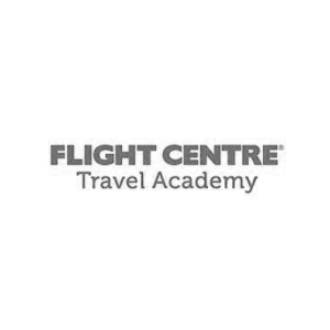 flight centre travel academy logo greyscale