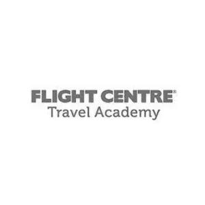 flight centre travel academy logo greyscale