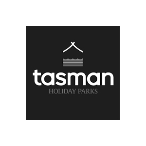 tasman holiday parks logo greyscale