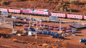 22-11-23 Mining Day – Full Gallery TDM LR-215 Professional videography captures pink train at outdoor event