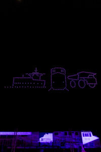 22-11-23 Mining Day – Full Gallery TDM LR-589 Professional videography drone footage with illuminated shapes