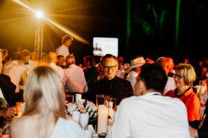 Professional videography captures elegant evening event ambiance