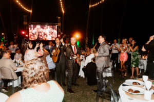 Professional videography capturing a lively outdoor celebration