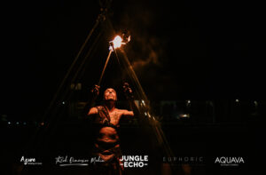 Jungle Echo – Low Res Export-123 Professional videography capturing a fire performer at night