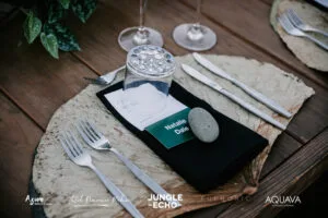 Professional videography photography and drone footage of table setup