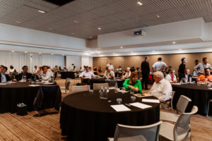 Professional videography and drone footage at business conference