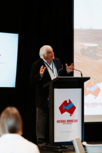 Professional videography speaker presenting at mining conference