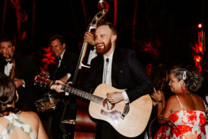 Professional videography of a band performing at a vibrant event