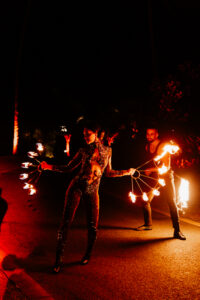 Professional videography, photography, and drone footage of fire dancers