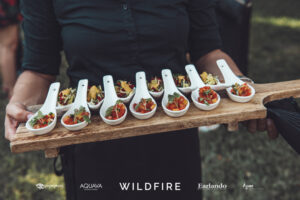 TDM -WILDFIRE – Low Res-7 Professional videography showing appetizers served on elegant spoons
