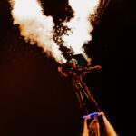 Event photography – fire performer at night