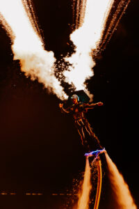 Event photography – fire performer at night