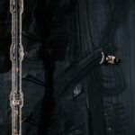 Product photography – black fashion accessory on dark background