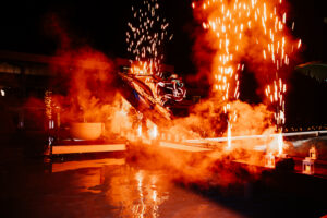 Welcome Dinner 22-Full Gallery-TDM LR-282 Professional videography fireworks at night over pool area