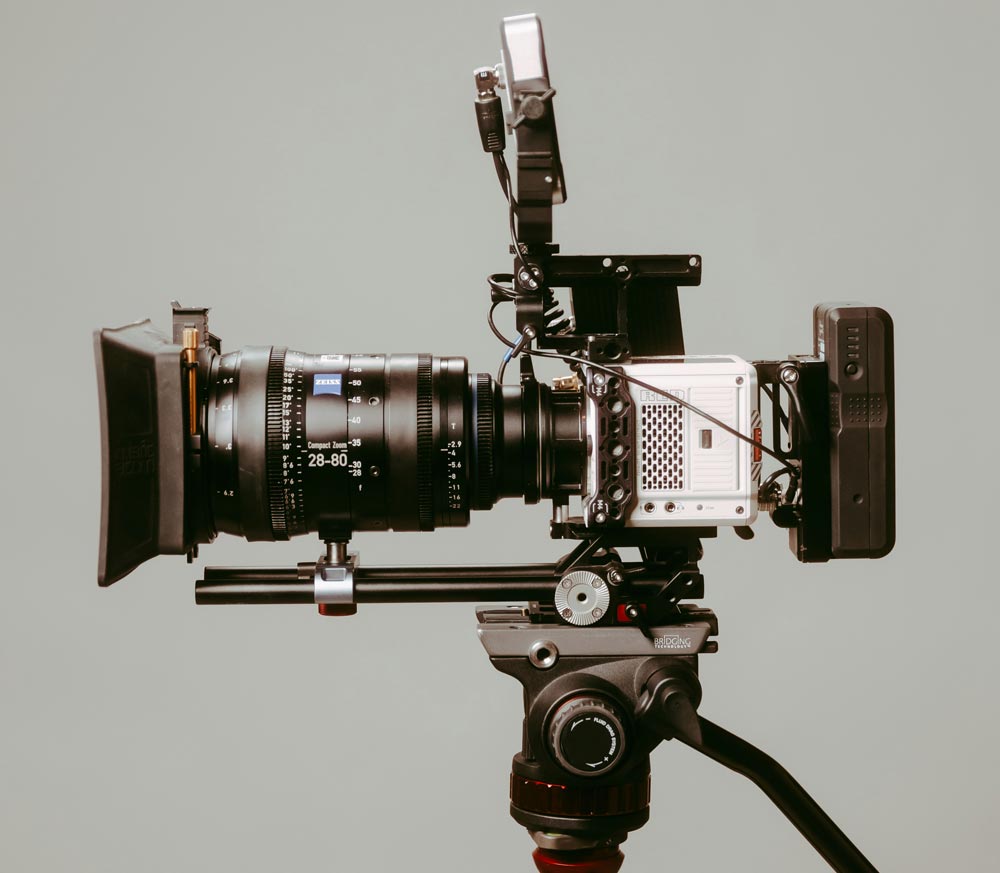 Professional TDM camera equipment used for video production
