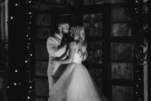 Professional videography capturing a couple in romantic embrace