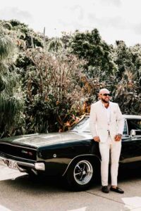 Professional videography photography and drone footage with classic car