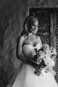 Professional videography photography and drone footage bride scene
