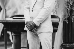 Professional videography photography and drone footage at a wedding