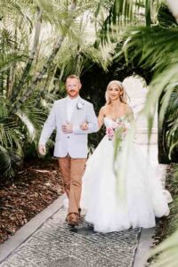 Professional videography capturing a joyful wedding ceremony moment