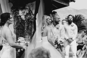 Professional videography and photography at an elegant wedding