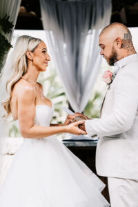 Professional videography captures couple exchanging vows outdoors