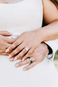 Professional videography photography and drone footage wedding couple