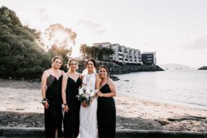 Professional videography and photography at a beach wedding