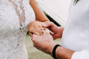 Professional videography, photography, drone footage wedding band placement