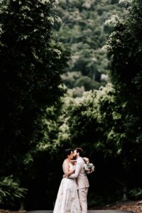 Professional videography, photography, drone shot of a wedding