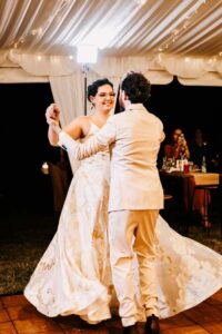 Professional videography, photography, and drone footage of wedding dance.